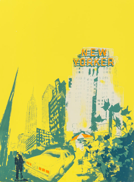 Anna Marrow, New Yorker, Artist, Art, Yellow, New York, Empire State Building, Taxi Cb, Yellow, Green, TAP Galleries, Essex Chelmsford Art Gallery