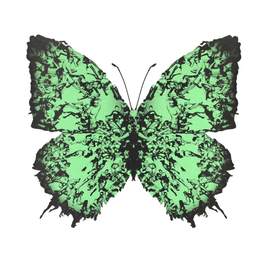 Cassandra Yap, Deliverance, Metallic Green, Butterfly, Pin up girls, TAP Galleries, Essex Chelmsford Art Gallery