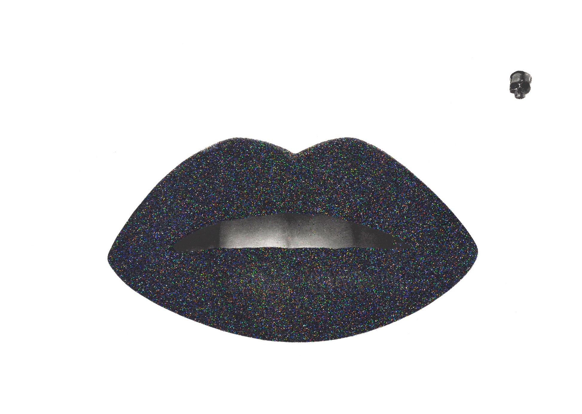 Cassandra Yap, Some Like It Goth Min, Lips, Black, Skull, Glitter, TAP Galleries, Essex Chelmsford Art Gallery