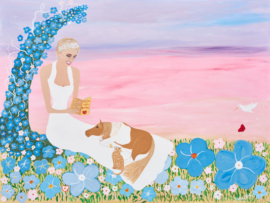 Jane Hepburn, Artist, Just Call Me Diana, Fantasy print, TAP Galleries, Essex Chelmsford Art Gallery