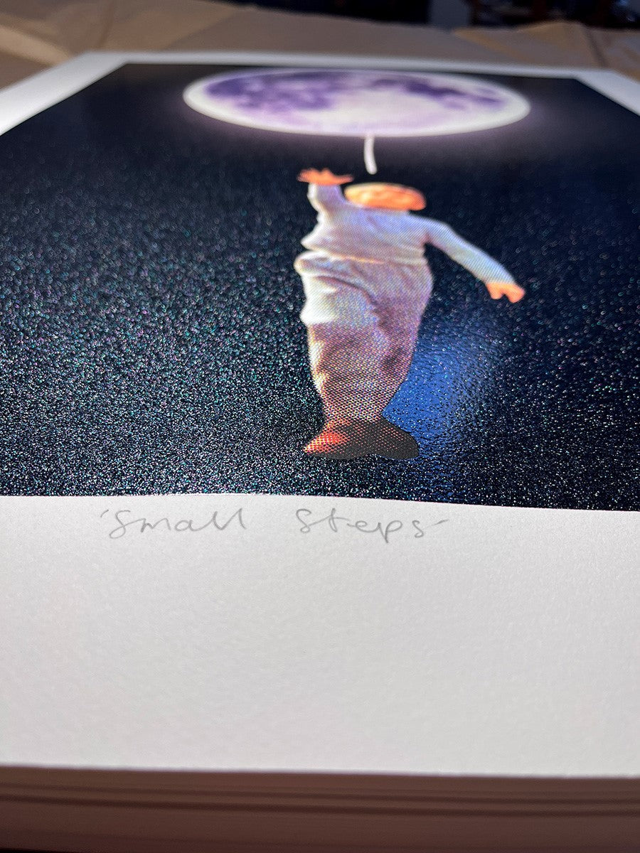 Joe Webb, Artist, Small Steps, College, Moon, Balloon, Turner Art Perspective, Essex Chelmsford Art Gallery
