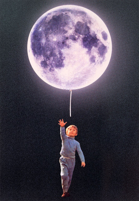 Joe Webb, Artist, Small Steps, College, Moon, Balloon, Turner Art Perspective, Essex Chelmsford Art Gallery
