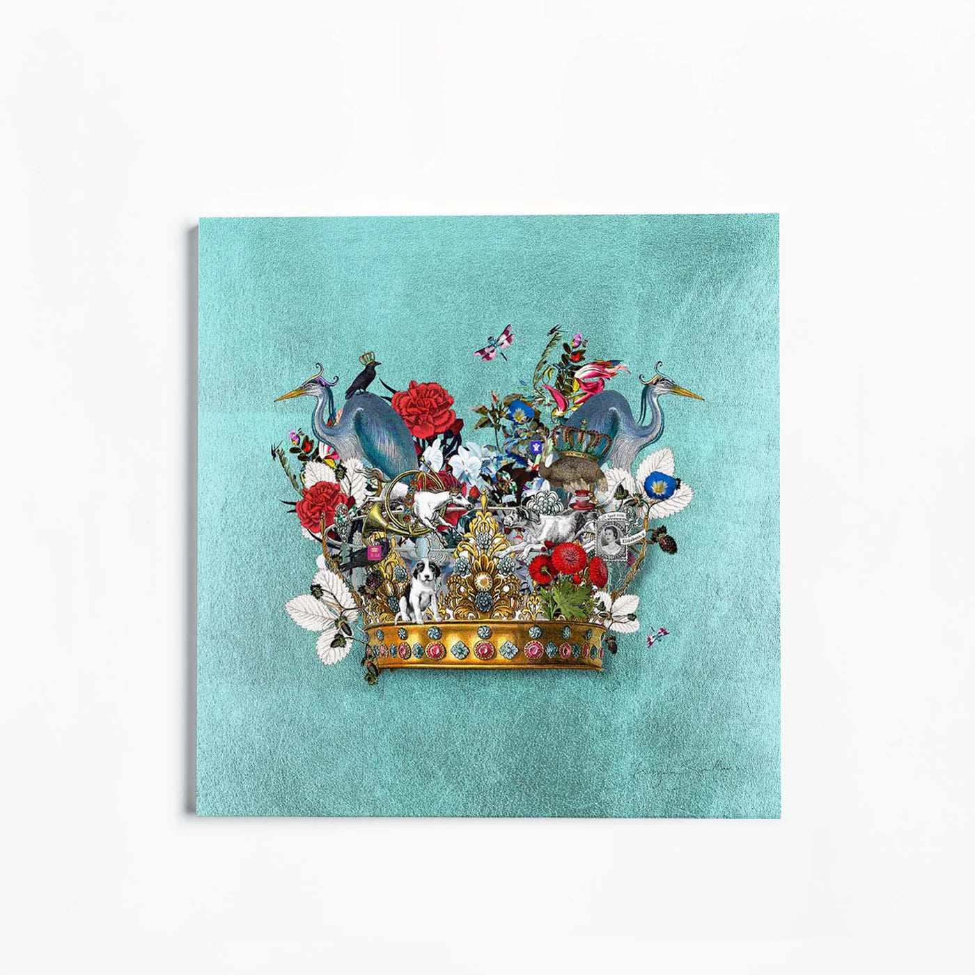 Kristjana Williams, Coronation Korona, Blue, Crown, Bee, Gog, Flowers, TAP Galleries, Essex Chelmsford Art Gallery