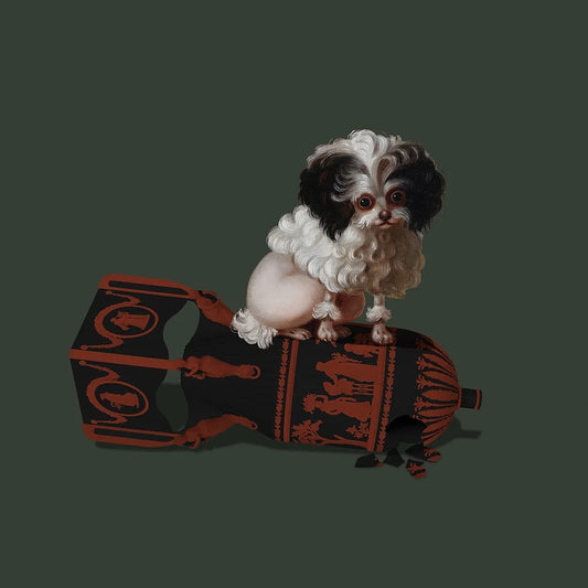 Magnus Gjoen, Artist, You're Never Too Small To Make A Difference, Dog, Black and White, TAP Galleries, Essex Chelmsford Art Gallery