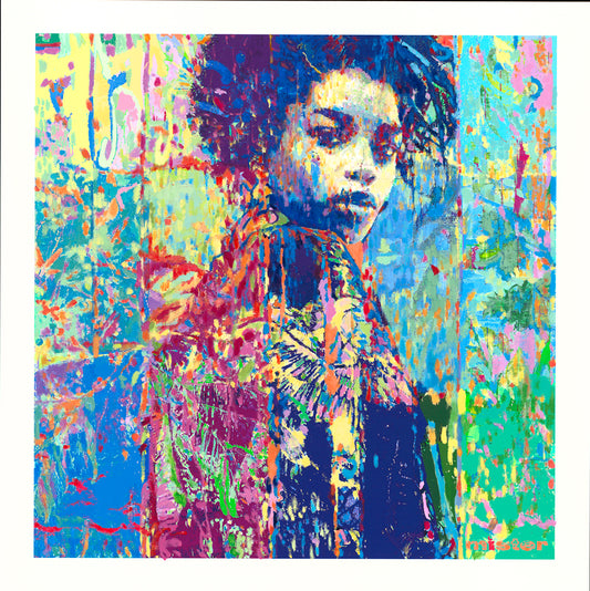 Mister, Artist, Between 2 World, Colour, Blue, Green, Pink, Red, Yellow, Women, TAP Galleries, Essex Chelmsford Art Gallery
