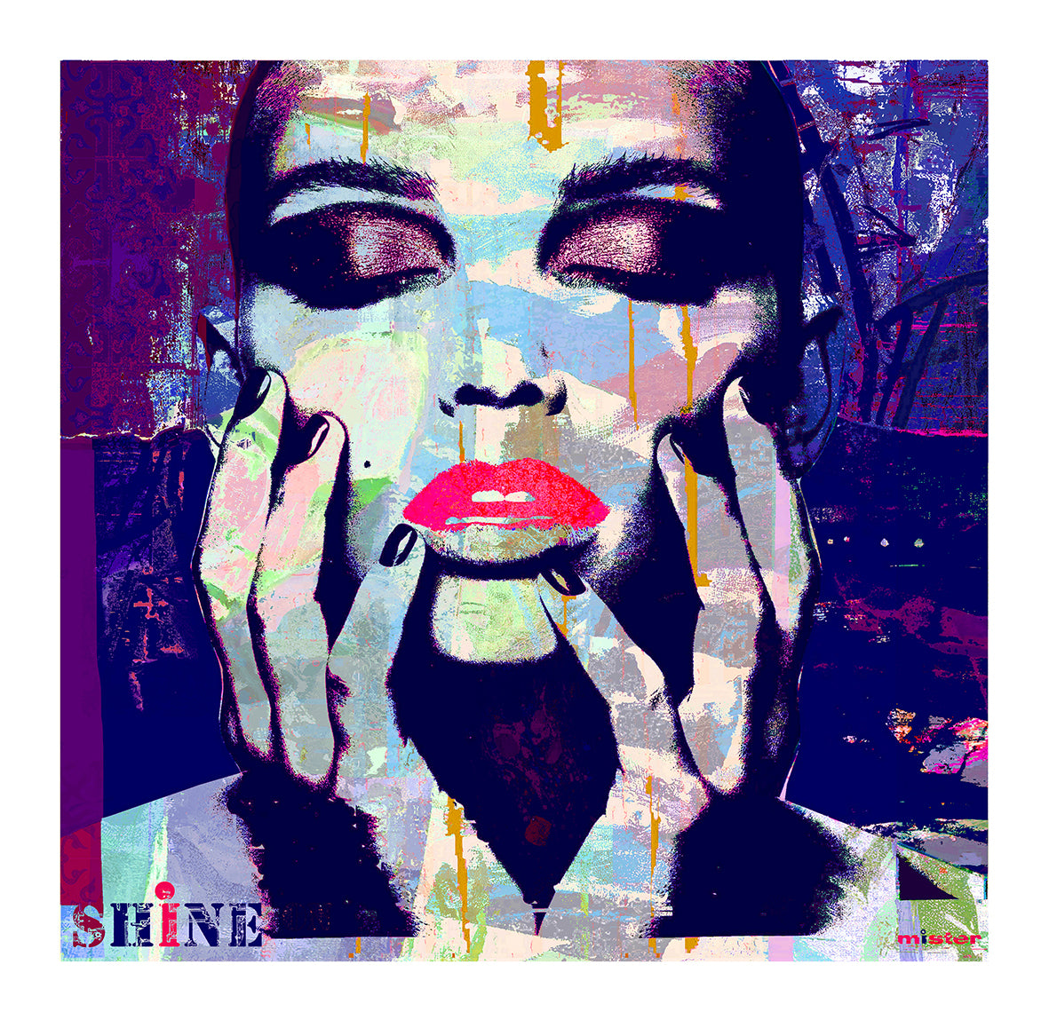 Mister, Artist, Shine, Purple, Women, Lipstick, TAP Galleries, Essex Chelmsford, Art gallery