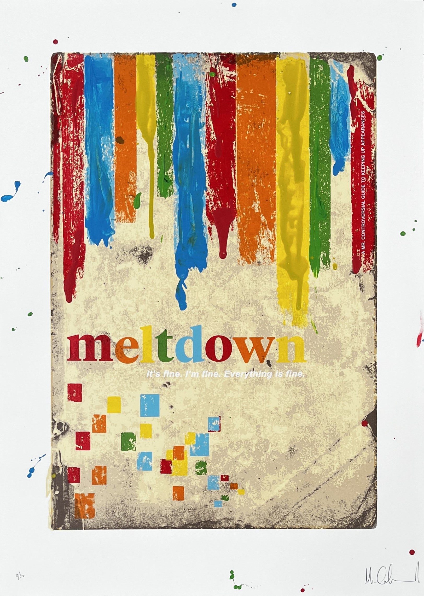 Mr Controversial, Artist, Meltdown, Colour, Colourful, TAP Galleries, Essex Chelmsford Art Gallery 