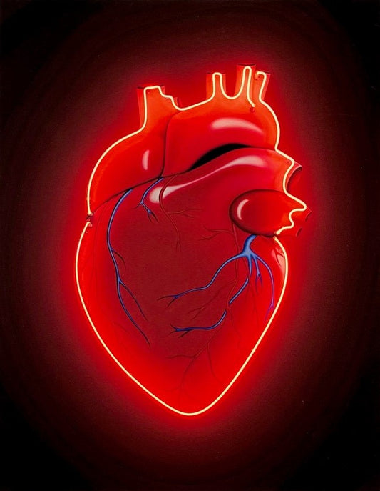Sara Pope, Artist, Neon Heartbeat, Red, Blue, Love, TAP Galleries, Essex Chelmsford Art Gallery