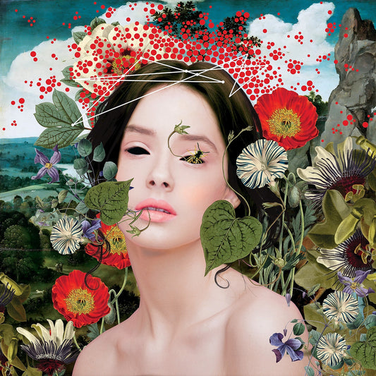 Alexandra Gallagher print of figure & flowers