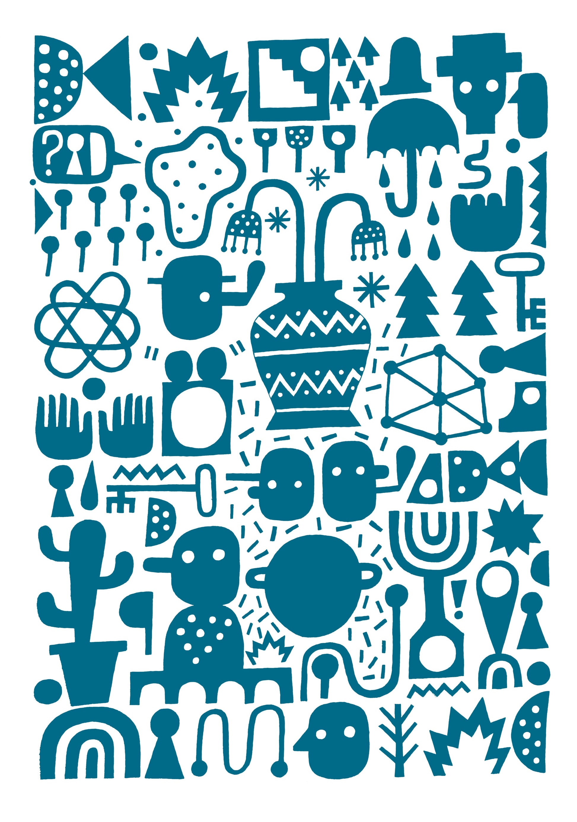 David Shillinglaw Urban Street Art Blue mosaic