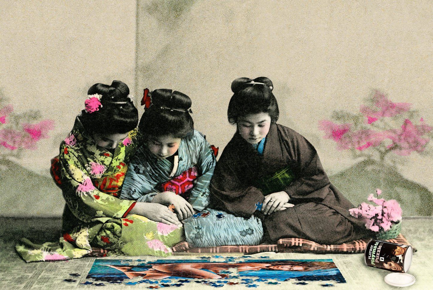 Gavin Mitchell, Artist, Miss November, Limited edition print, Geisha girls, Essex Art Gallery, TAP Galleries