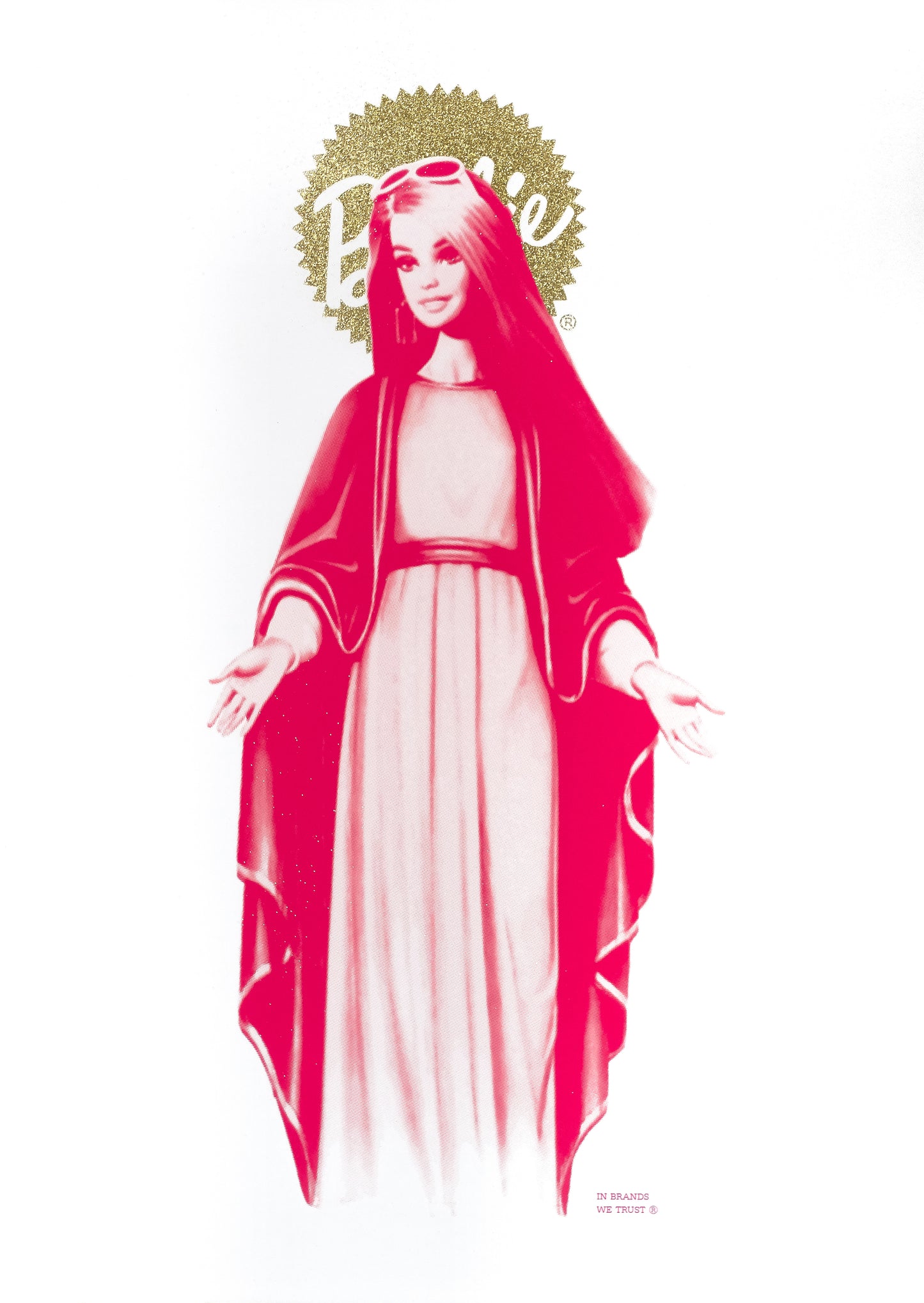 Heath Kane- In Brands We Trust, Barbie, Pink , 2 Colour Screenprint, Limited edition- TAP Galleries, Essex Art Gallery