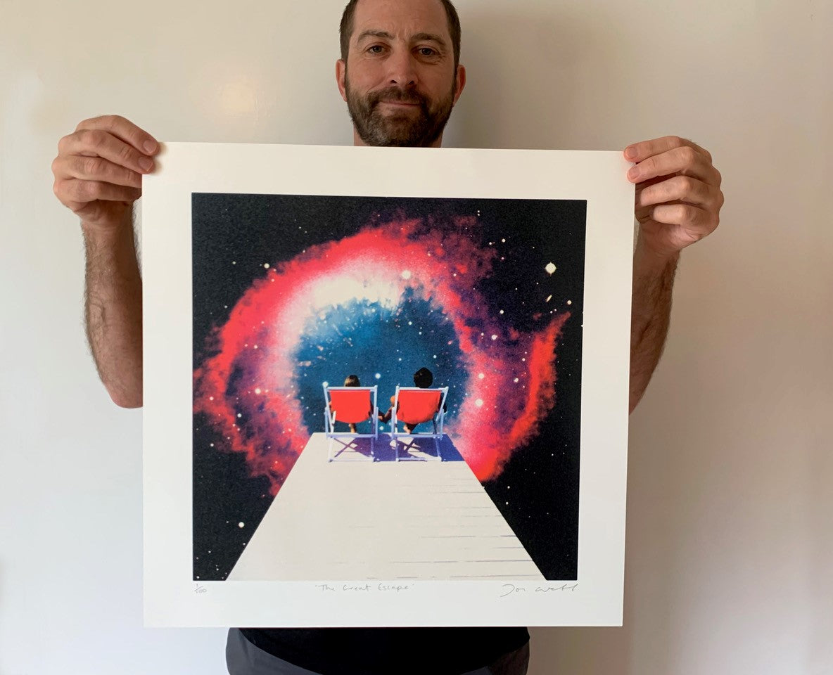 Joe Webb- The Great Escape, Limited edition, Space, Stars -TAP Galleries