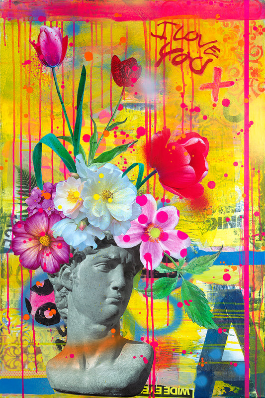 Jules Wild- All For One, Limited edition, Print, Flowers, Floral, Artist, Art - TAP Galleries