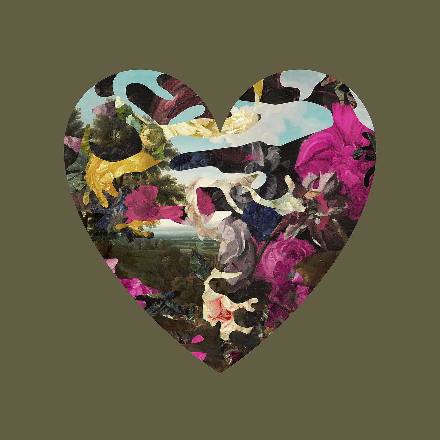 Magnus Gjoen- I Hold Your Faith, Hold Mine -Moss, Limited edition, Print, Heart, -TAP Galleries, Essex Art Gallery