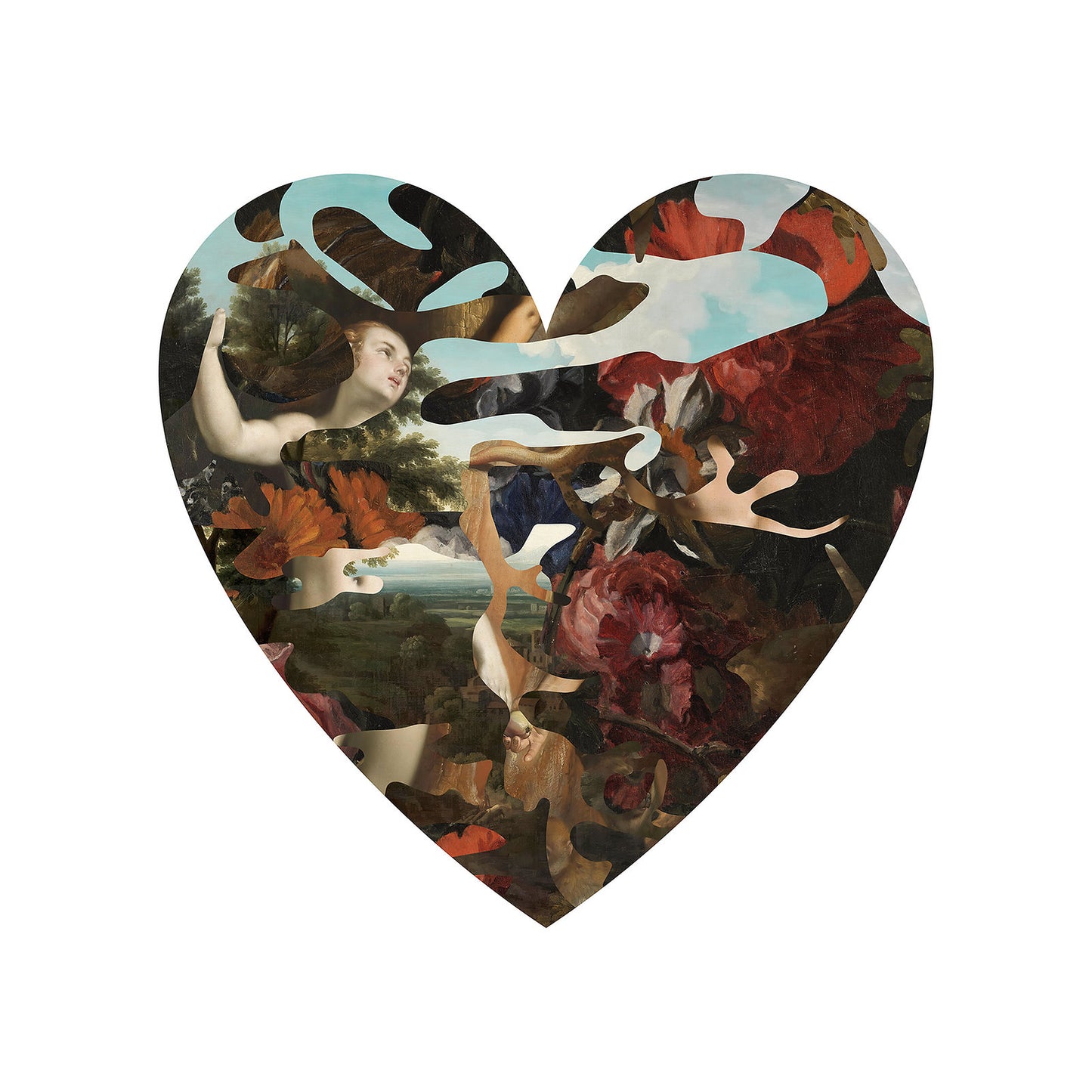 Magnus Gjoen- I Hold Your Faith, Hold Mine -White, Limited edition, Print, Heart,  -TAP Galleries, Essex Art Gallery