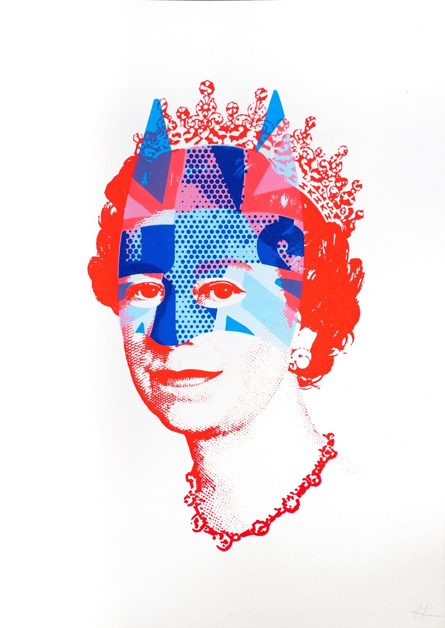 Heath Kane- Rich Enough To Be Batman, Queen, Red, White, Blue, Brittish, Screenprint -TAP Galleries, Essex Art Gallery