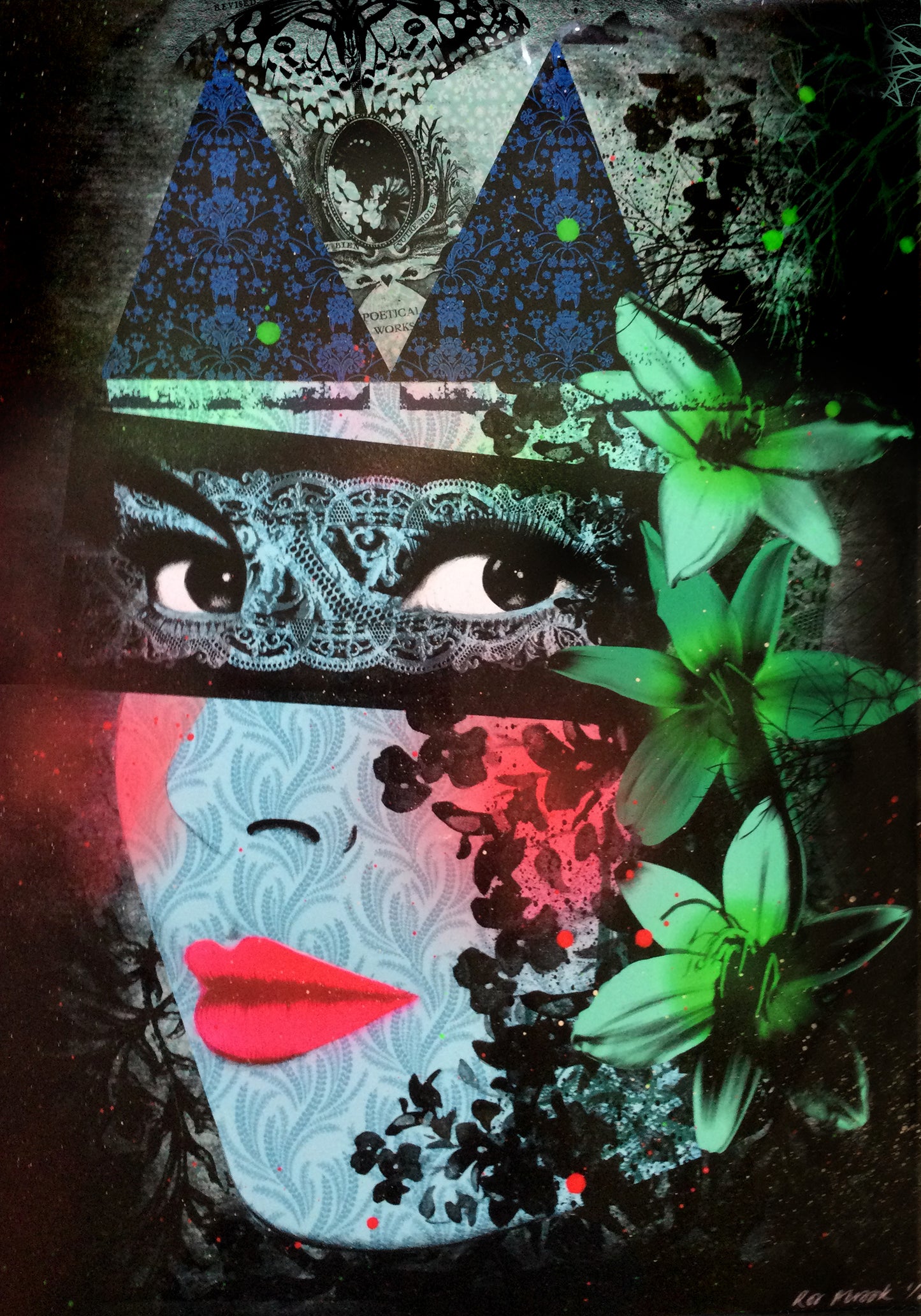 Roo Abrook- Blue Kitten and Political works, Limited edition -TAP Galleries, Essex Gallery