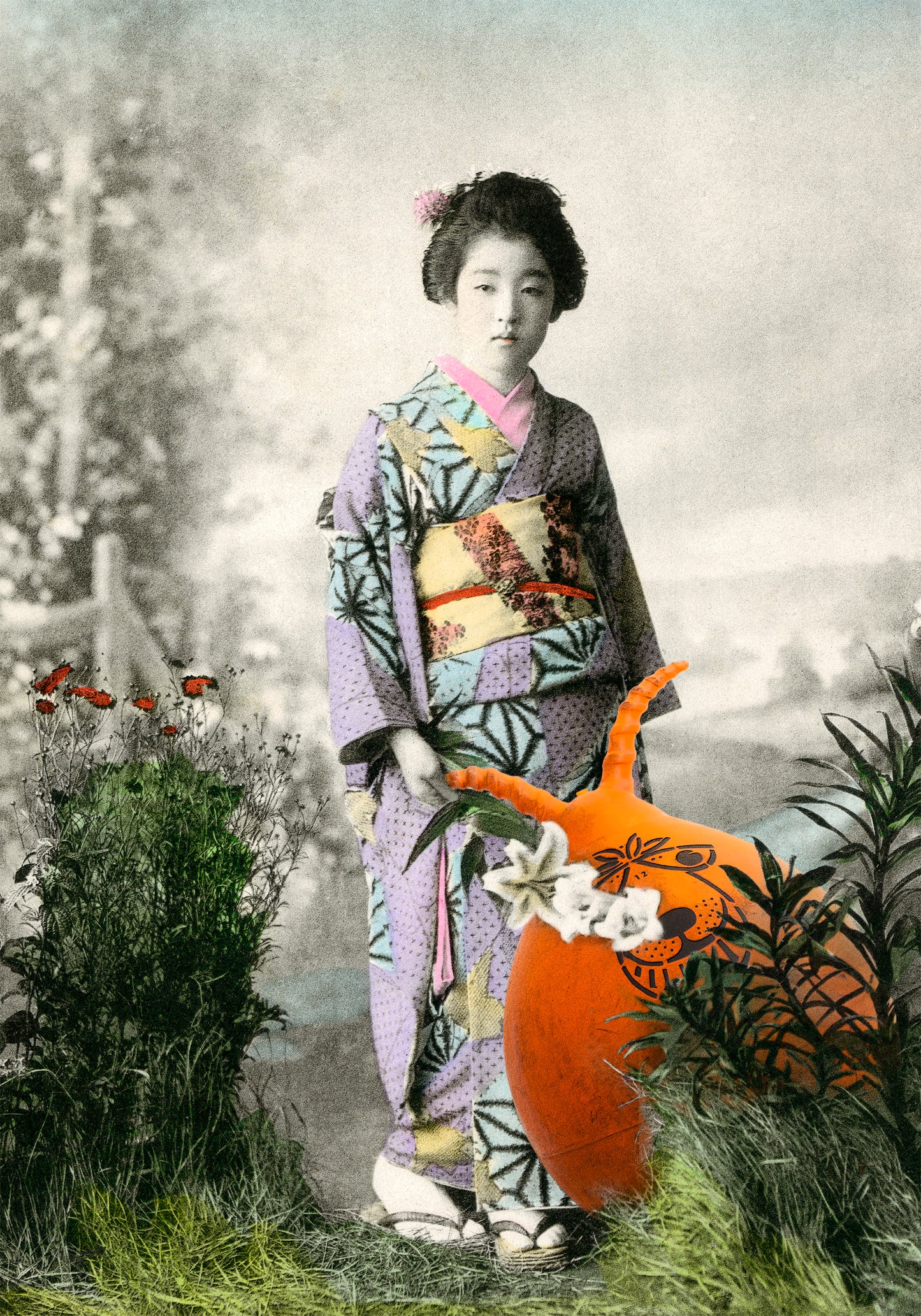 Gavin Mitchell, Artist, Space Hopper III, Limited edition print, Geisha girls, Essex Art Gallery, TAP Galleries