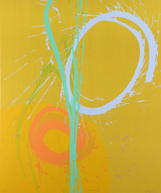 Charlotte-Cornish-VenturingIII-Limited-Edition-Silkscreen-Print-Abstract-Yellow-Orange-White-TAP-Galleries
