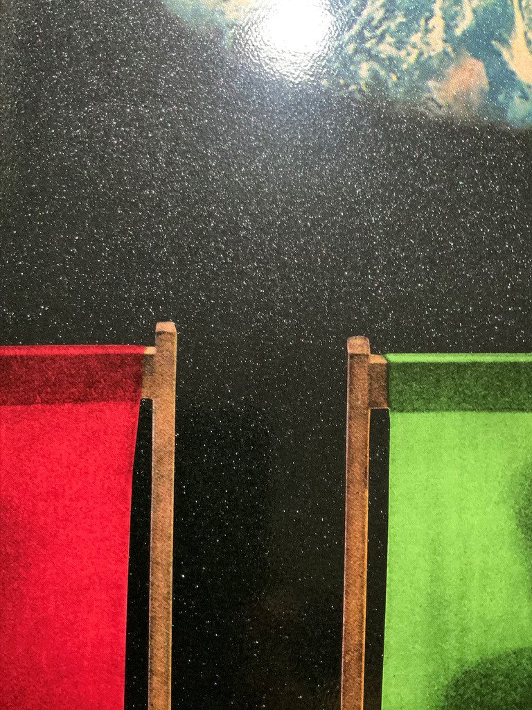 Joe Webb- Wish You Were Here, Limited edition, Red, Green, Space, Moon, Stars -TAP Galleries