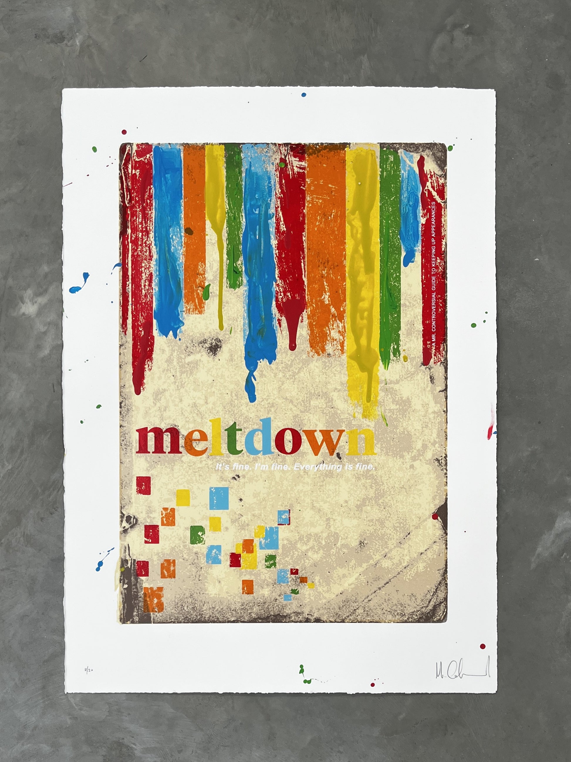 Mr Controversial, Artist, Meltdown, Colour, Colourful, TAP Galleries, Essex Chelmsford Art Gallery 