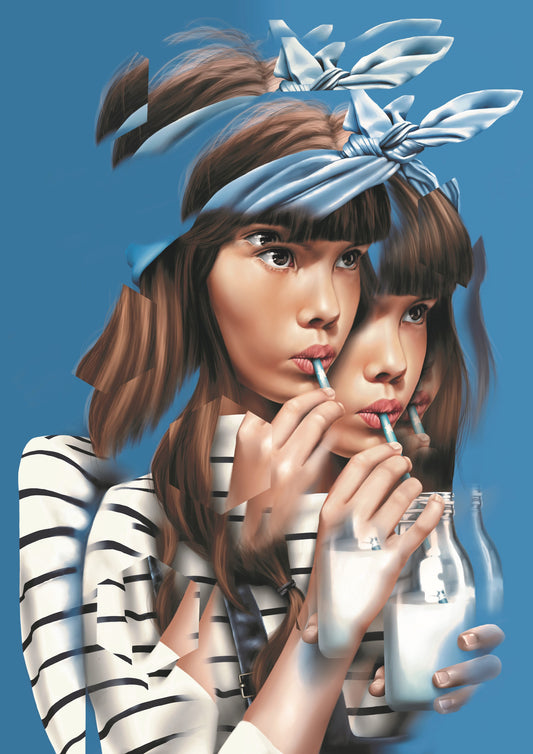 Wolf Blazar, Artist, Awareness, Blue, Girl, Milk, TAP Galleries, Essex Chelmsford Art Gallery