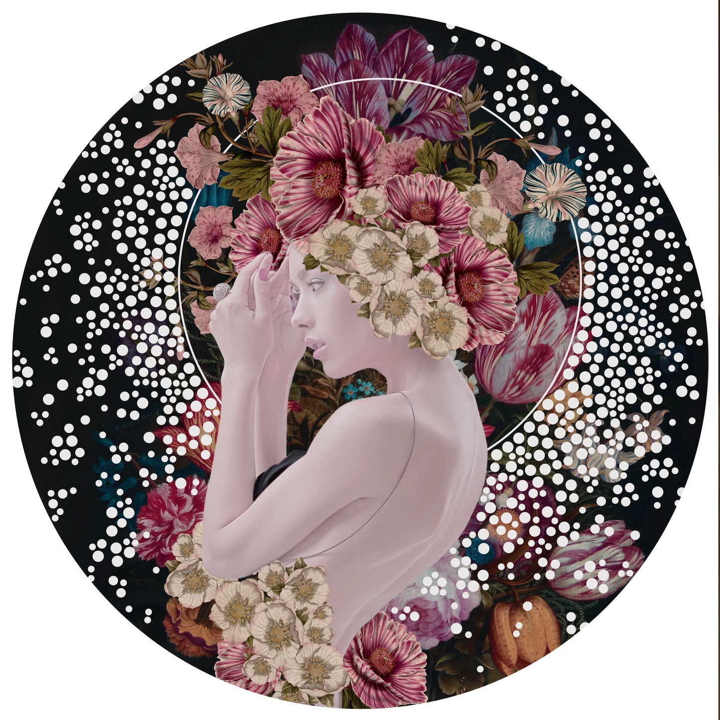 Alexandra-Gallagher-Efforescene-Limited-Edition-TAP-Galleries-Flowers-Figurative-Floral-Rose-Pink