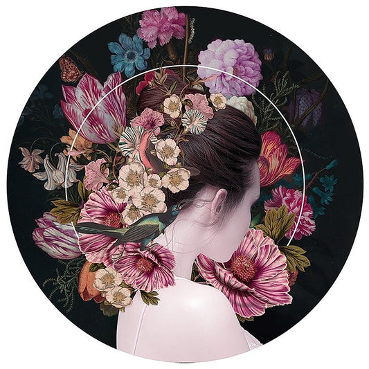 Alexandra Gallagher print of figure & flowers