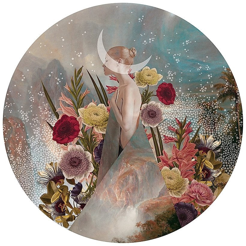 Alexandra Gallagher print of figure & flowers