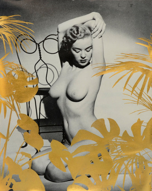 Cassandra-Yap-Monsertra-Nude-24-Carat-Gold-Vintage-Magazine-Paper-Edition-Leaf