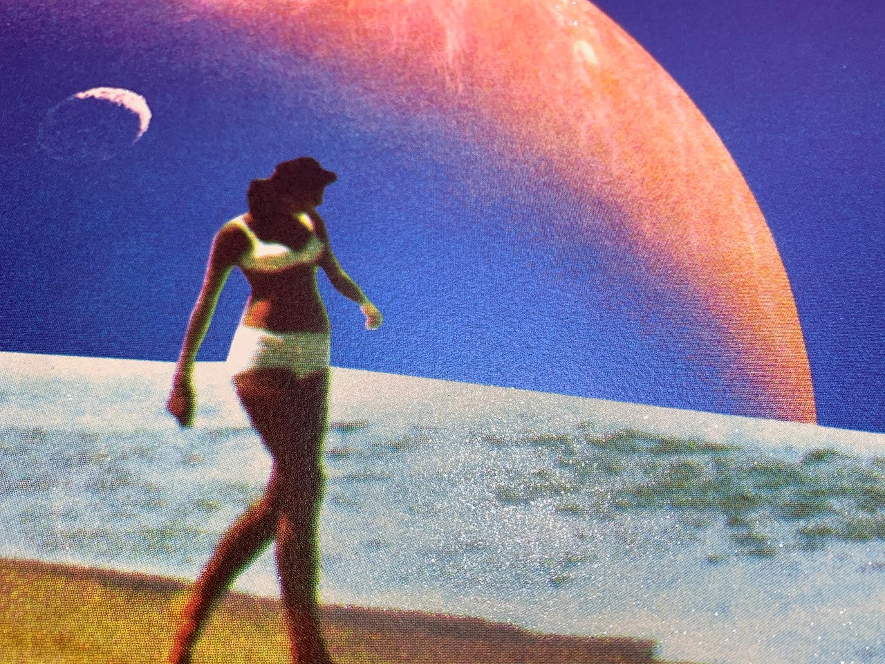 Joe Webb- End of the world, Limited edition, Space, Planet, Beach, Sea, Woman -TAP Galleries