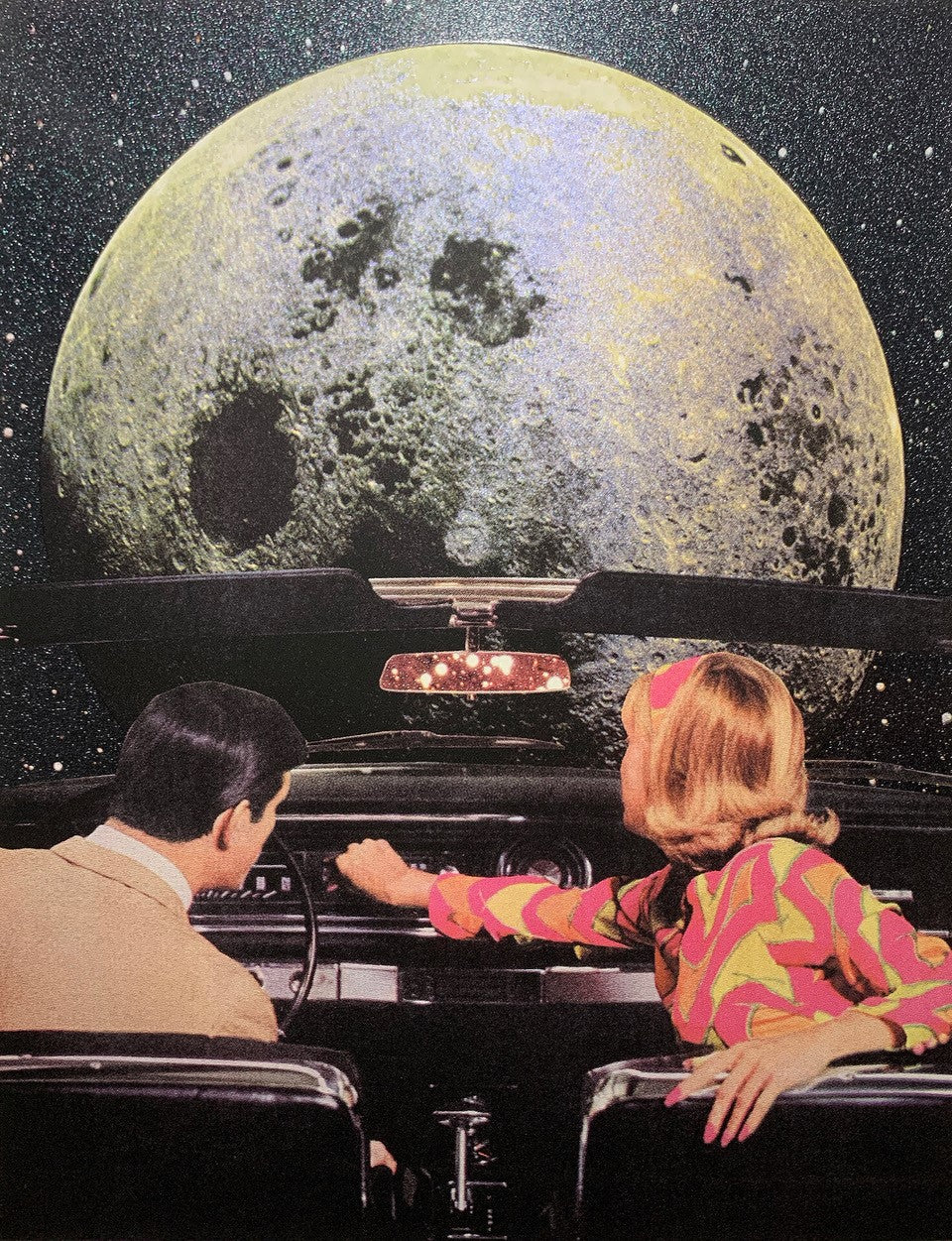 Joe Webb- To The Moon And Back, Limited edition, Car, Moon, Space, Stars -TAP Galleries