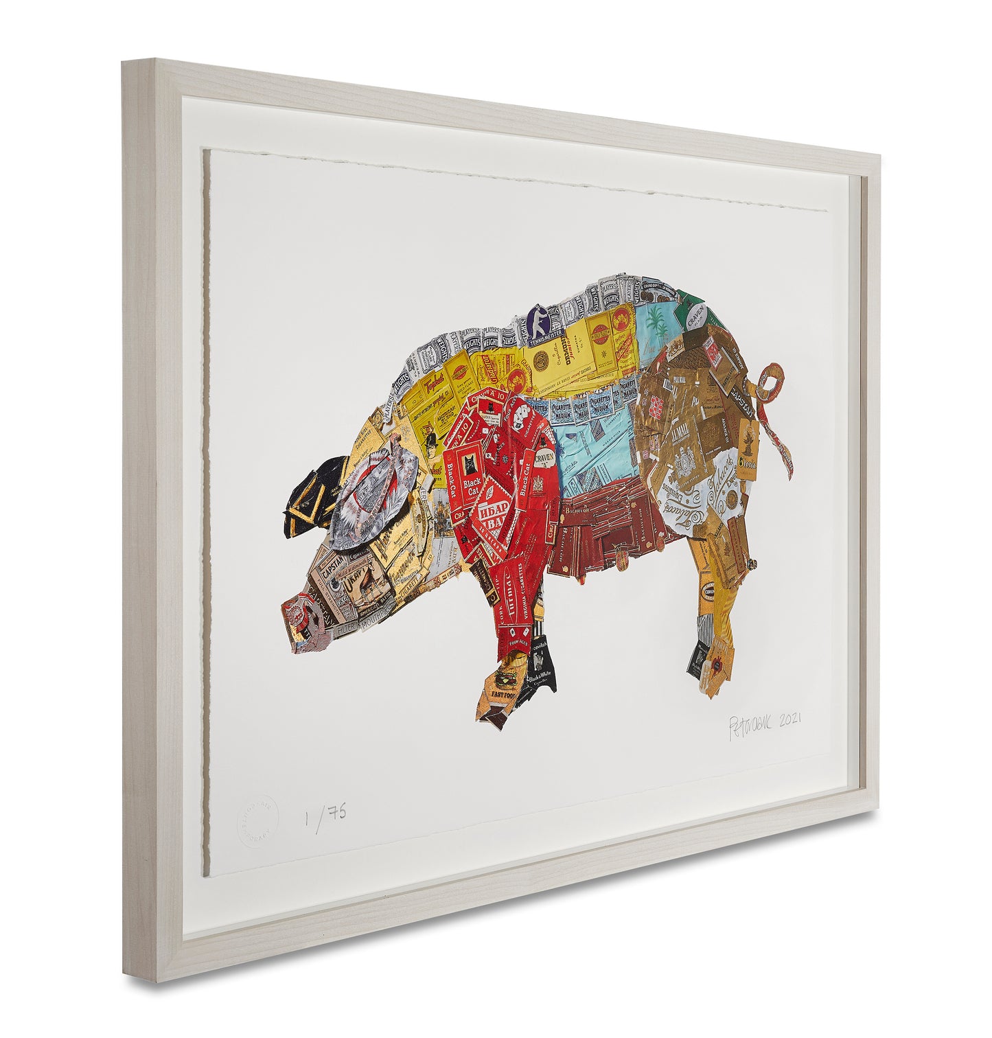 Peter Clarke- Smoked Bacon, Limited edition, Print, Collage, Pig -TAP Galleries, Essex Galleries