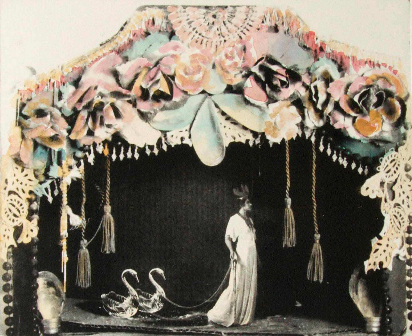 Rosie Emerson- Glass swans, Limited edition, Water colour, -TAP Galleries, Essex Gallery