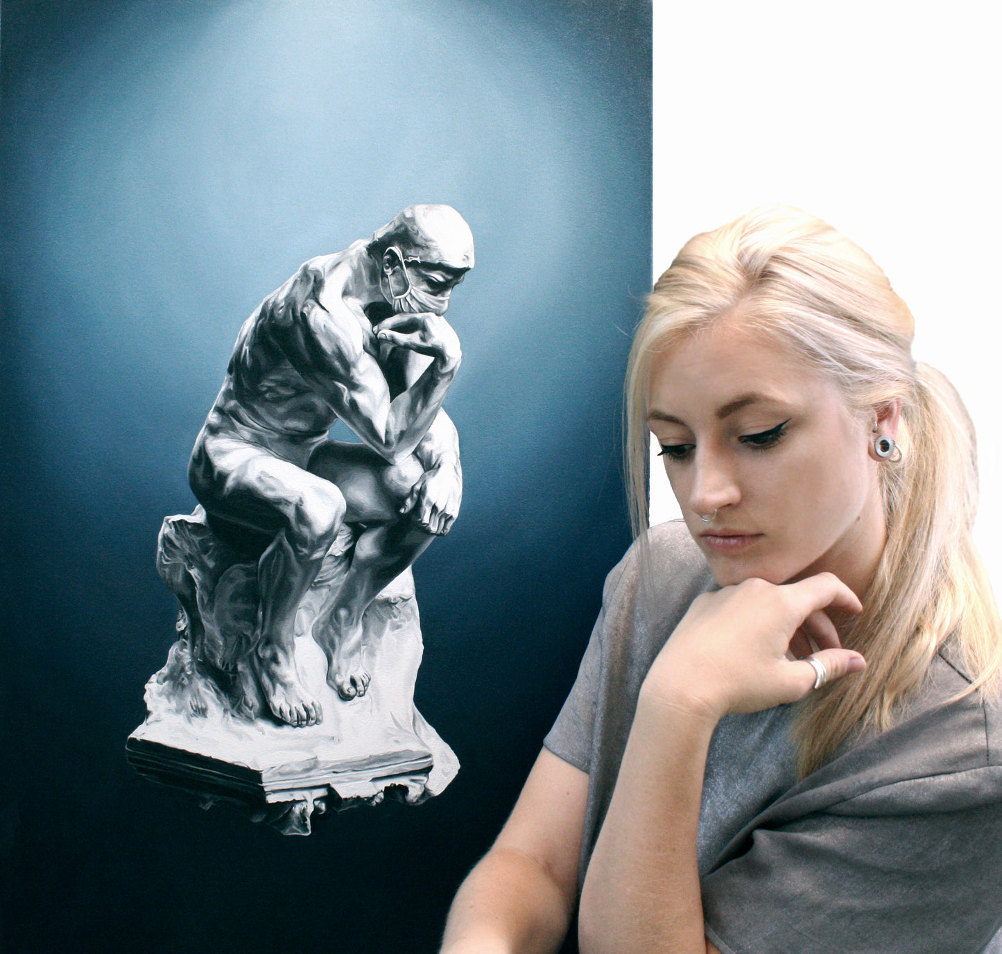 Tiffany Barber- The thinker, Limited edition, Artist, Art -TAP Galleries, Essex Gallery