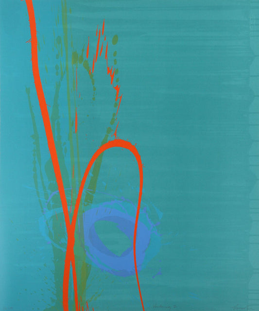Charlotte-Cornish-VenturingII-Limited-Edition-Silkscreen-Paint-abstract- Bright-Colour-Blue-Red-Green-TAP-Galleries