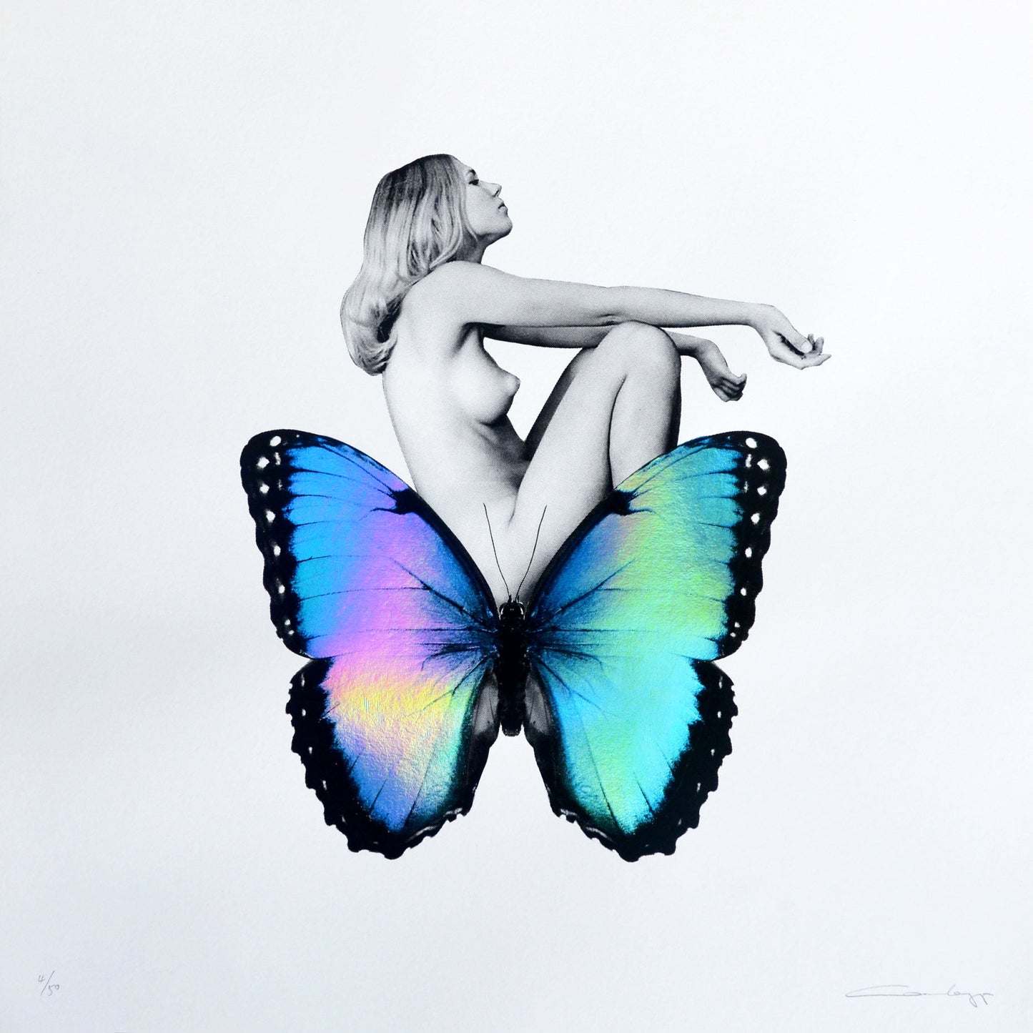 Cassandra-Yap-Daydreamer-Limited-Edition-20-Screenprint-Butterfly-Blue-Iridescent